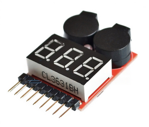 Buy 1-8S Low Lipo Battery Voltage Tester Indicator Buzzer in Qatar | Reliable Battery Monitoring Solution for RC Models