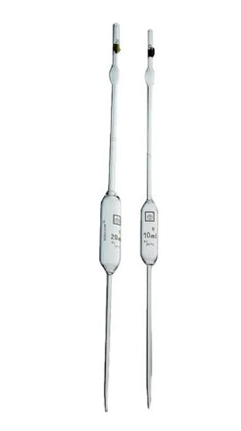 Volumetric pipettes - 2 marks - class A - Ordinary glass 713285