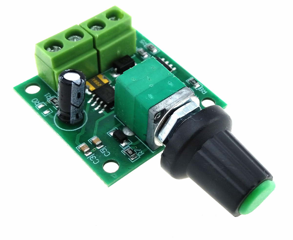 Adjustable DC Motor Speed Controller – Potentiometer Knob, Linear Output, 1.8–15V, 0–2A, For 3V–12V Low-Voltage Motors