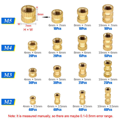 Female Thread Knurled Brass Insert (370 PCS) – SMARTQAT
