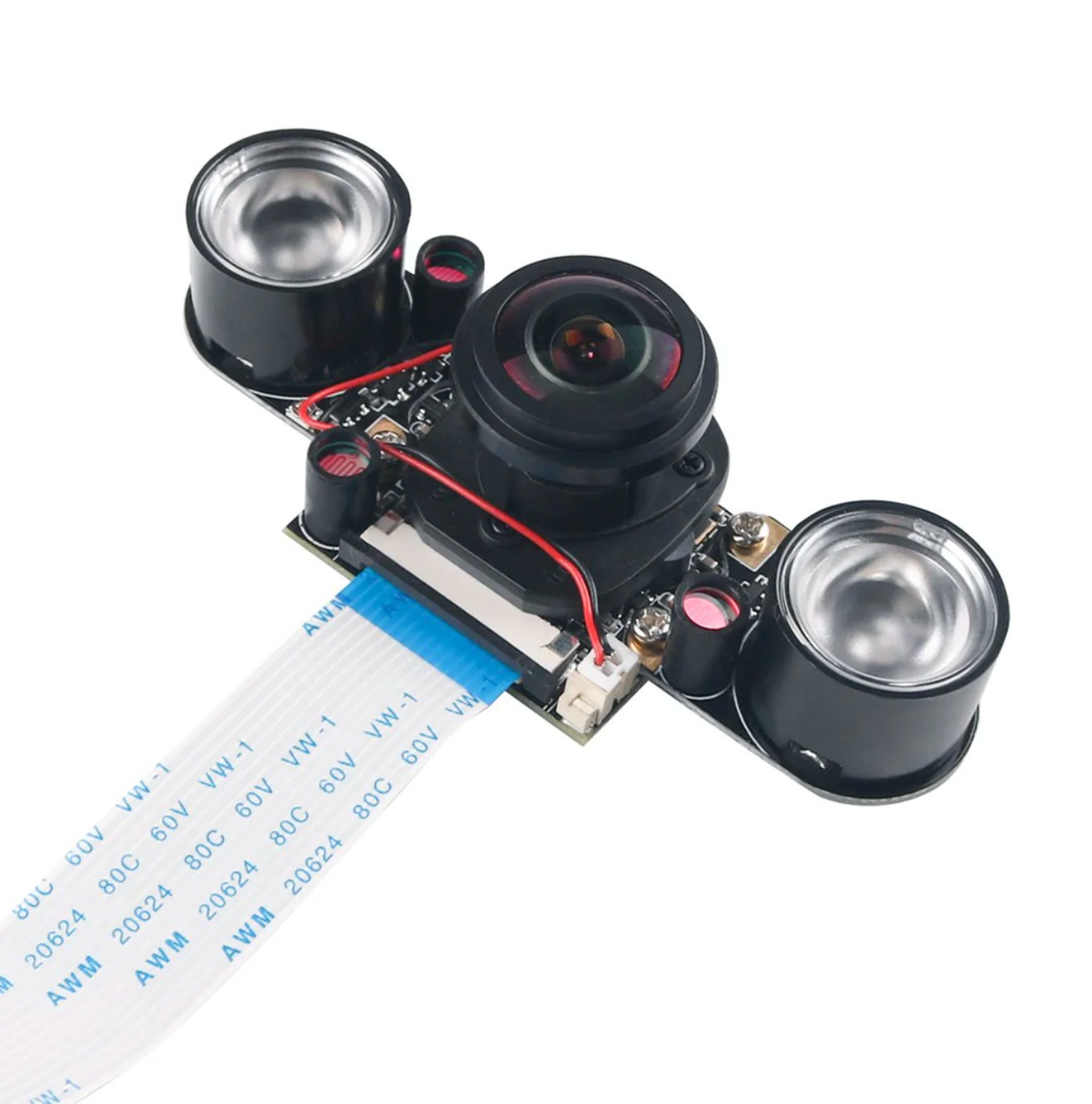 Raspberry Pi 4B/3B+ IRCUT 5MP Fish Eye Night Vision Focal Camera Kit ...