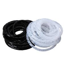 Black /White 4-30MM Spiral Band Cable Sleeves Winding Pipe