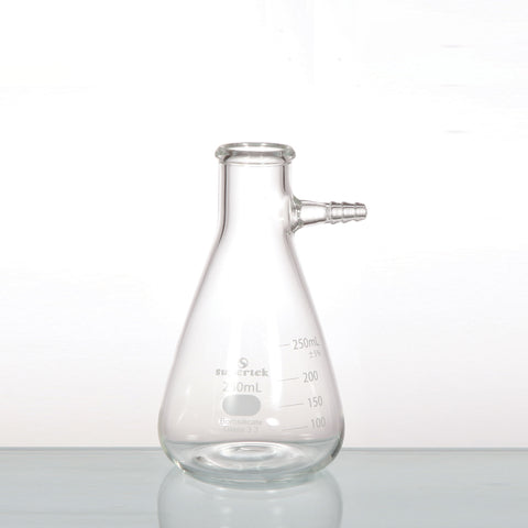Conical flask with side hole