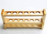 Test Tube Stand Wooden 6 holes , 22mm dia, 3 layers حامل انابيب اختبار خشبي