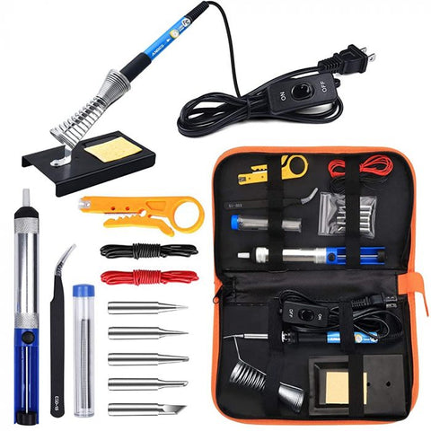 Soldering kit with adjustable temperature