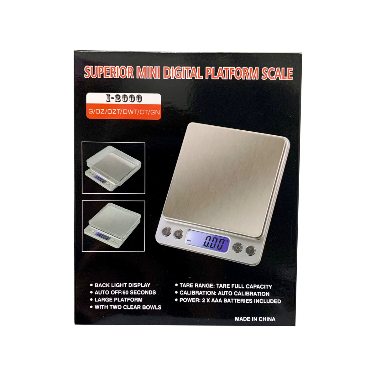 Digital Balance 2Kg ,0.1g Superior Mini Digital Platform Scale I-2000 ...
