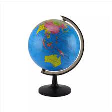  Earth Globe, 21.4cm dia Qatar | Miniature Illuminated World Globe with Stand - Perfect Desktop Companion for Home and Office