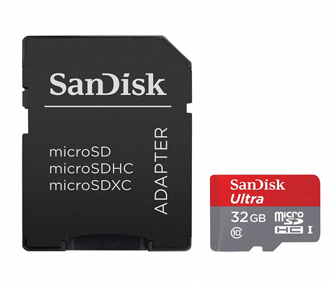 SanDisk Ultra 32GB SD Card with Adaptor