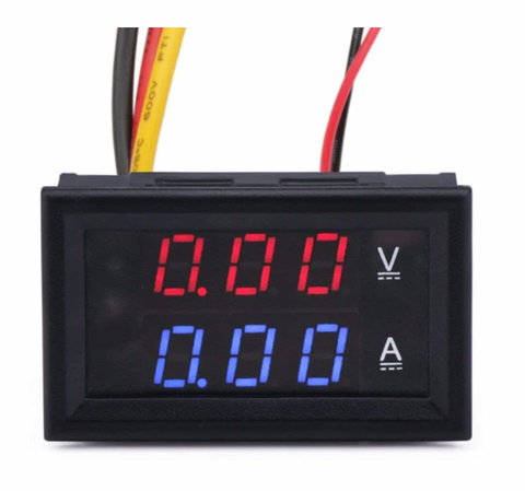 Dual Digital Voltmeter Ammeter (100V/10A DC)