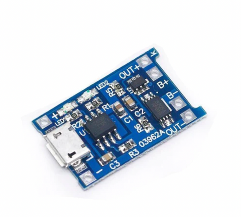 5V Micro USB Lithium Battery (18650) Charging Board (TP4056) (BMS)