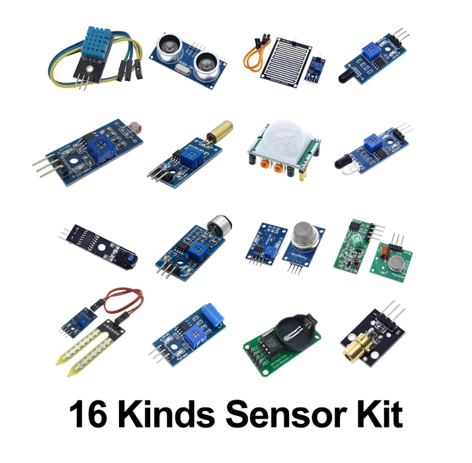 Sensor Kit (Raspberry and Arduino) 16pcs – SMARTQAT