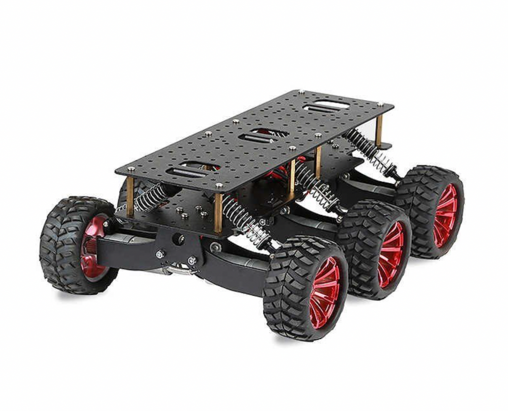 6wd Black 6WD Search Rescue Platform Smart Car Chassis – SMARTQAT