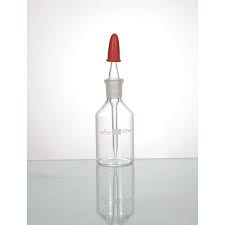 Dropping Bottle with Rubber Teat, Clear Glass -60ml